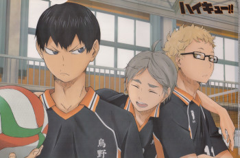 Картинка аниме haikyuu парни волейбол