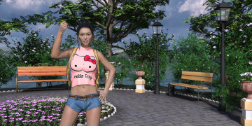 обоя 3д графика, люди , people, взгляд, девушка, фон