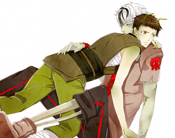 Обои картинки фото аниме, животные,  существа, парни