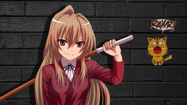 Обои картинки фото аниме, toradora, айсака, тайга
