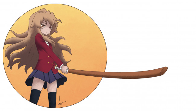 Обои картинки фото аниме, toradora, айсака, тайга