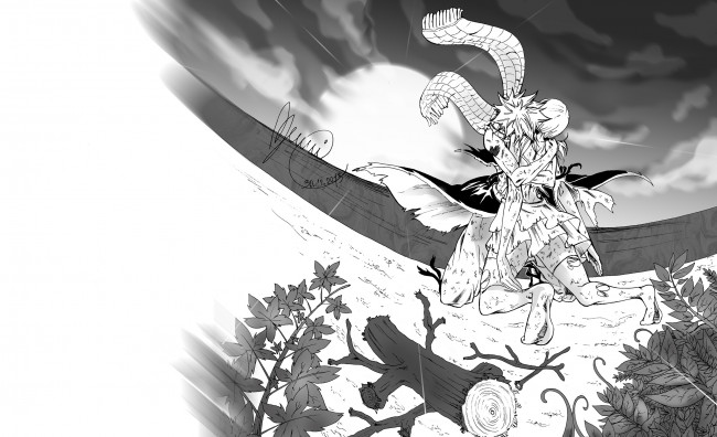 Обои картинки фото аниме, fairy tail, двое