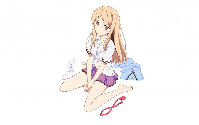 Обои картинки фото аниме, sakurasou no pet na kanojo, девушка, взгляд, фон