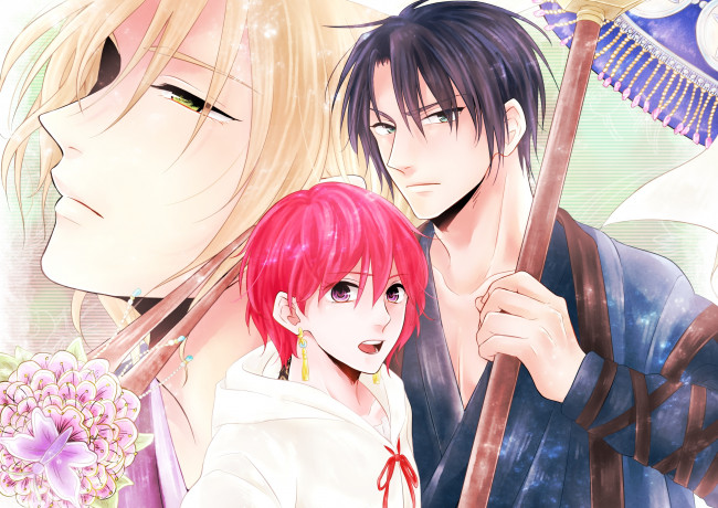 Обои картинки фото аниме, akatsuki no yona, су-вон, хак, йона