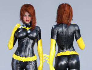 Картинка 3д+графика люди+ people девушки взгляд фон