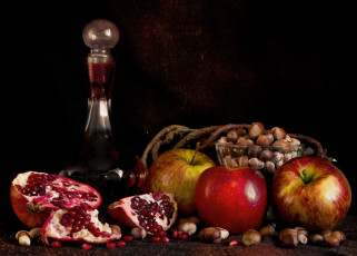 Картинка еда натюрморт фрукты яблоки