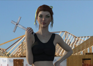 Картинка 3д+графика люди+ people фон взгляд девушка