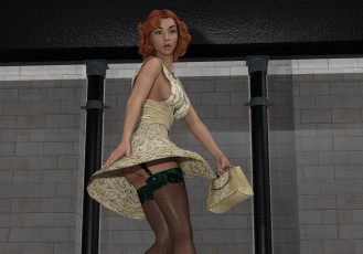 Картинка 3д+графика люди+ people девушка взгляд фон