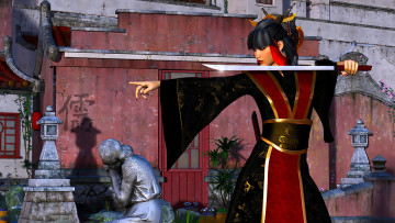 Картинка 3д+графика фантазия+ fantasy фон взгляд девушка