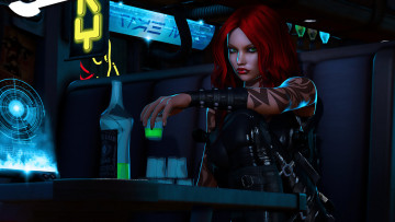 Картинка 3д+графика фантазия+ fantasy взгляд фон девушка