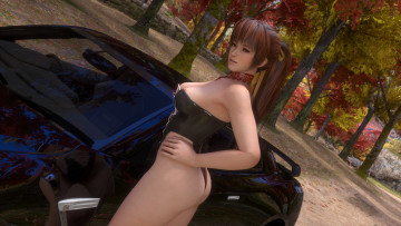 Картинка 3д+графика люди-авто мото+ people-+car+ +moto девушка фон взгляд