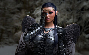 Картинка 3д+графика эльфы+ elves фон эльфийка взгляд