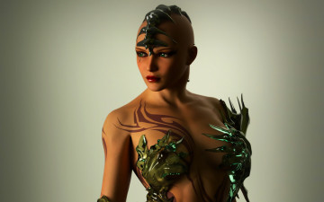 Картинка 3д+графика фантазия+ fantasy фон взгляд девушка