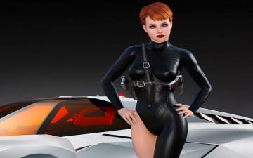 Картинка 3д+графика люди+ people девушка фон взгляд