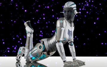 Картинка 3д+графика _science+fiction девушка фон взгляд