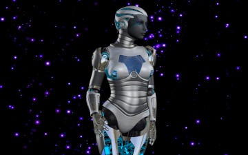 Картинка 3д+графика _science+fiction фон взгляд девушка