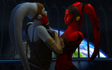 Картинка 3д+графика существа+ creatures фон взгляд девушка