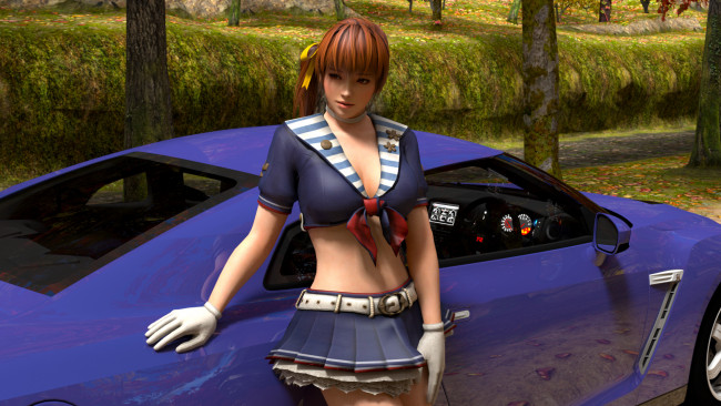 Обои картинки фото 3д графика, люди-авто, мото , people- car ,  moto, девушка, фон, взгляд