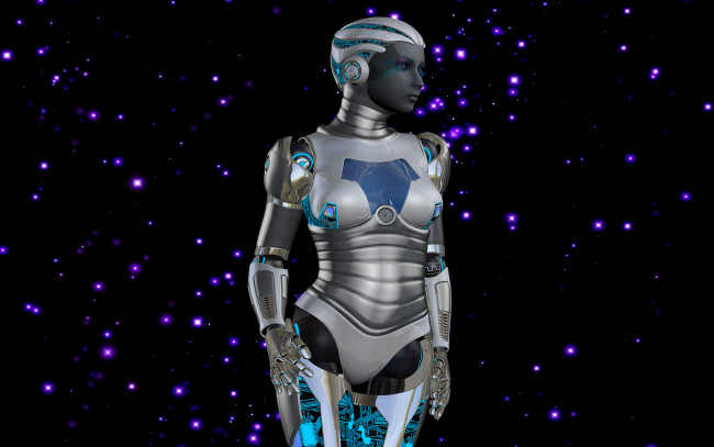 Обои картинки фото 3д графика, _science fiction, фон, взгляд, девушка