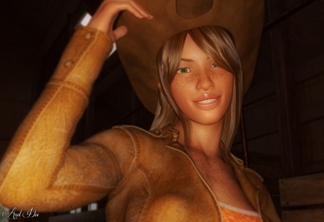 Обои картинки фото 3д графика, портрет , portraits, фон, девушка, взгляд