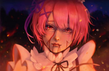 Картинка аниме re +zero+kara+hajimeru+isekai+seikatsu жизнь в альтернативном мире с нуля