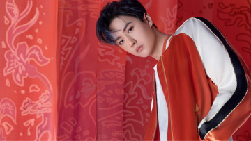 обоя мужчины, wang yi bo, актер, певец, куртка, шторы