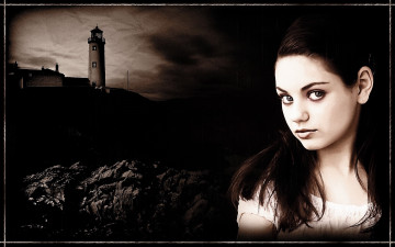 Картинка разное компьютерный+дизайн черно-белая лицо маяк