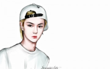 Картинка рисованное люди ван ибо кепка