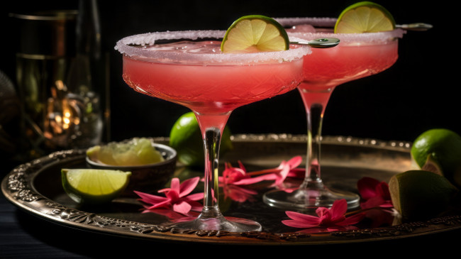 Обои картинки фото еда, напитки,  коктейль, бокалы, коктейли, лайм