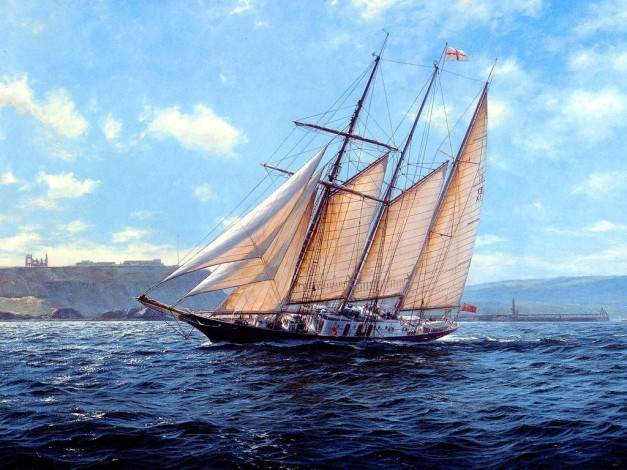 Обои картинки фото корабли, рисованные