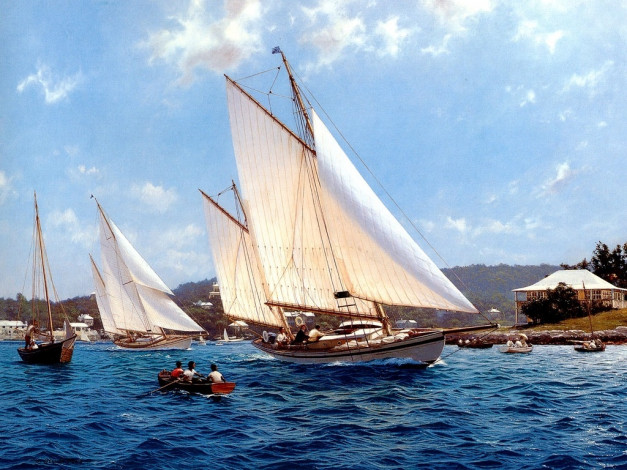 Обои картинки фото корабли, рисованные