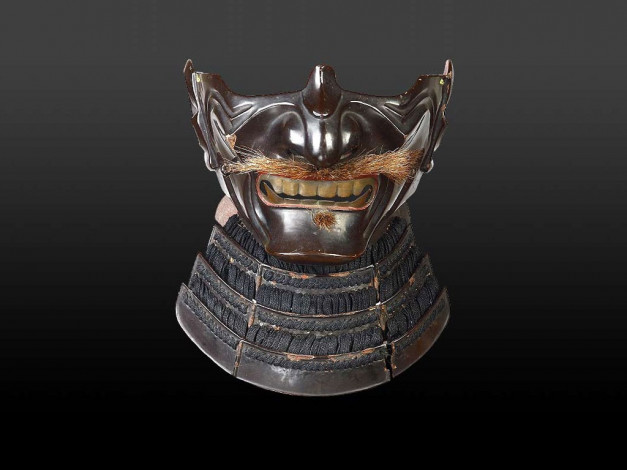 Обои картинки фото маска, воина, мэ, но, сита, хо, оружие, доспехи