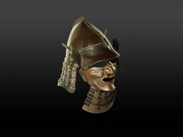 Обои картинки фото маска, воина, мэ, но, сита, хо, оружие, доспехи