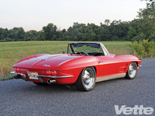 Картинка 1963 chevrolet corvette автомобили