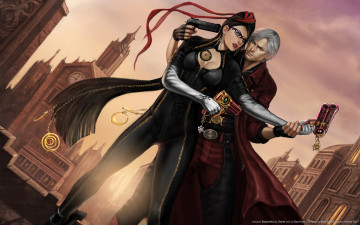 обоя bayonetta, vs, dante, видео, игры