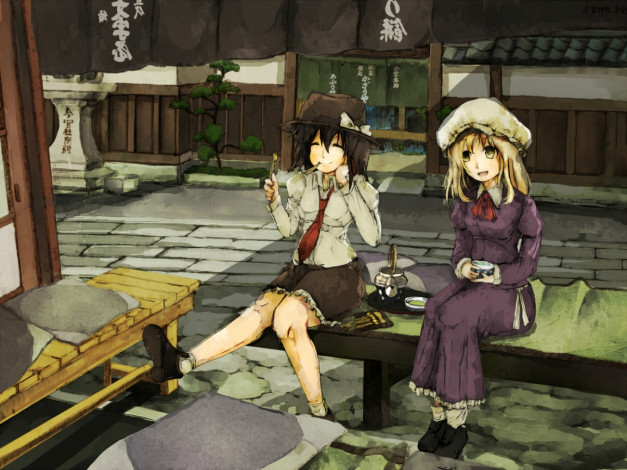 Обои картинки фото аниме, touhou