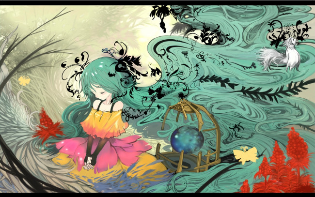 Обои картинки фото аниме, vocaloid