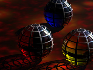 Картинка 3д графика другое подсветка шары