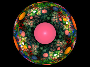 Картинка 3д графика fractal фракталы фон тёмный узор абстракция