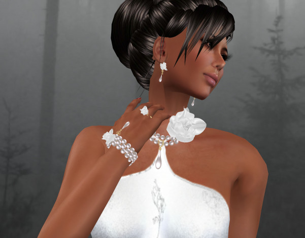 Обои картинки фото 3д, графика, people, люди, бусы, украшение, жемчуг