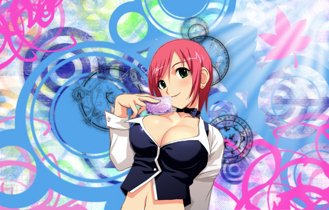 Обои картинки фото rio, аниме, rainbow, gate, узор, девушка