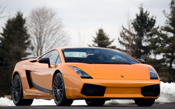 Картинка автомобили lamborghini зима