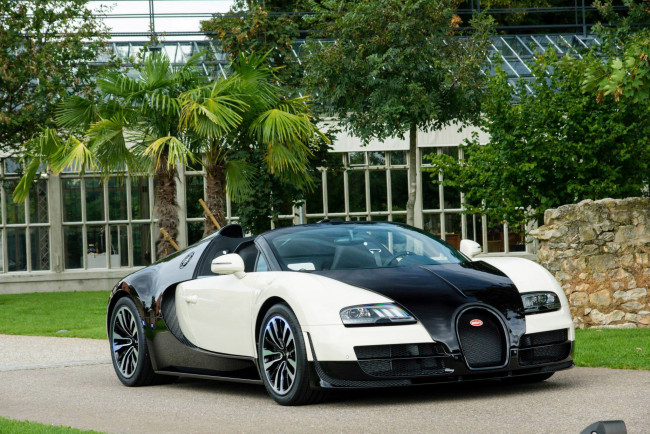 Обои картинки фото автомобили, bugatti, дом, дорога, grand, sport, vitesse