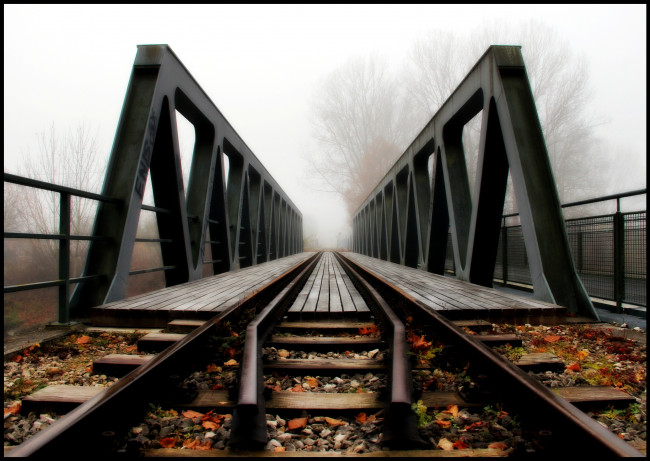 Обои картинки фото разное, транспортные, средства, магистрали, рельсы, мост, железная, дорога