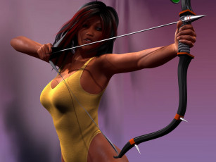 Картинка 3д+графика люди+ people девушка фон лук взгляд