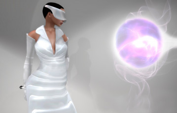 Картинка 3д+графика фантазия+ fantasy рендер девушка сфера