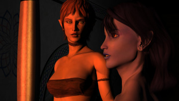 Картинка 3д+графика эльфы+ elves фон эльфийка взгляд девушка