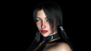 Картинка 3д+графика портрет+ portraits девушка взгляд фон