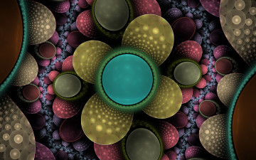 Картинка 3д+графика фракталы+ fractal цвета фон узор