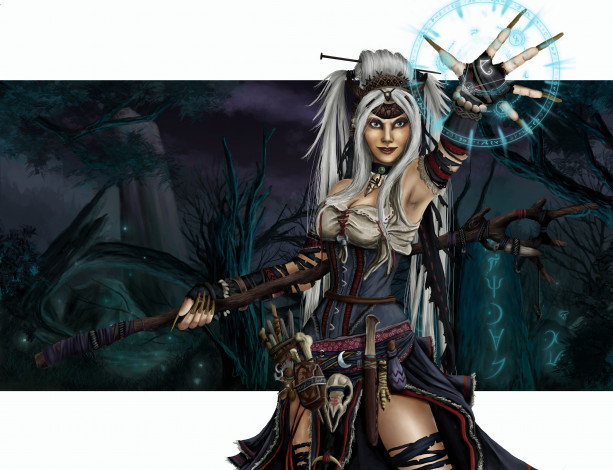 Обои картинки фото фэнтези, маги,  волшебники, волшебница, колдунья, магия, девушка